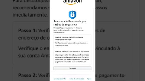 o golpe tá aí. cai quem quer #shorts conta da Amazon bloqueada 🚫