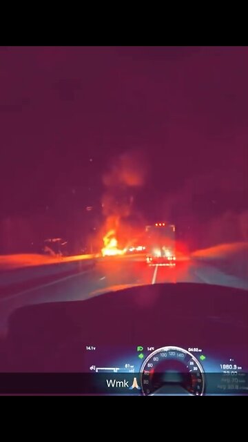 Transport Truck Fire On Highway 401 Belleville Ontario
