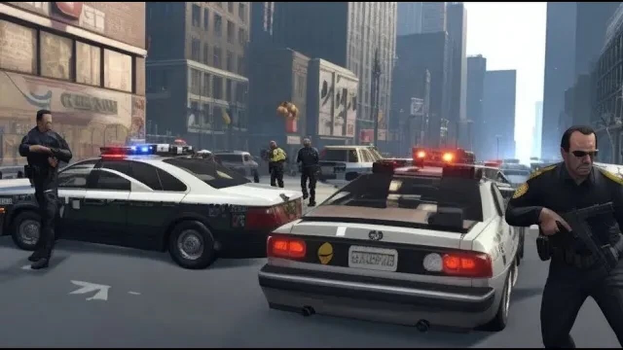 Incredible Splitscreen Action: GTA IV 2023 - Escaping the Police with 3 Players