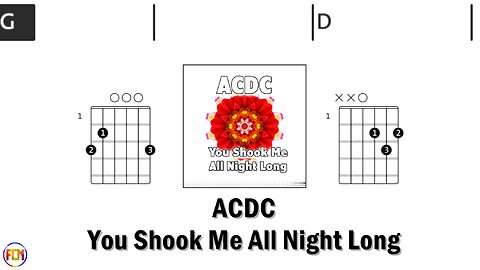 ACDC You Shook Me All Night Long FCN GUITAR CHORDS & LYRICS