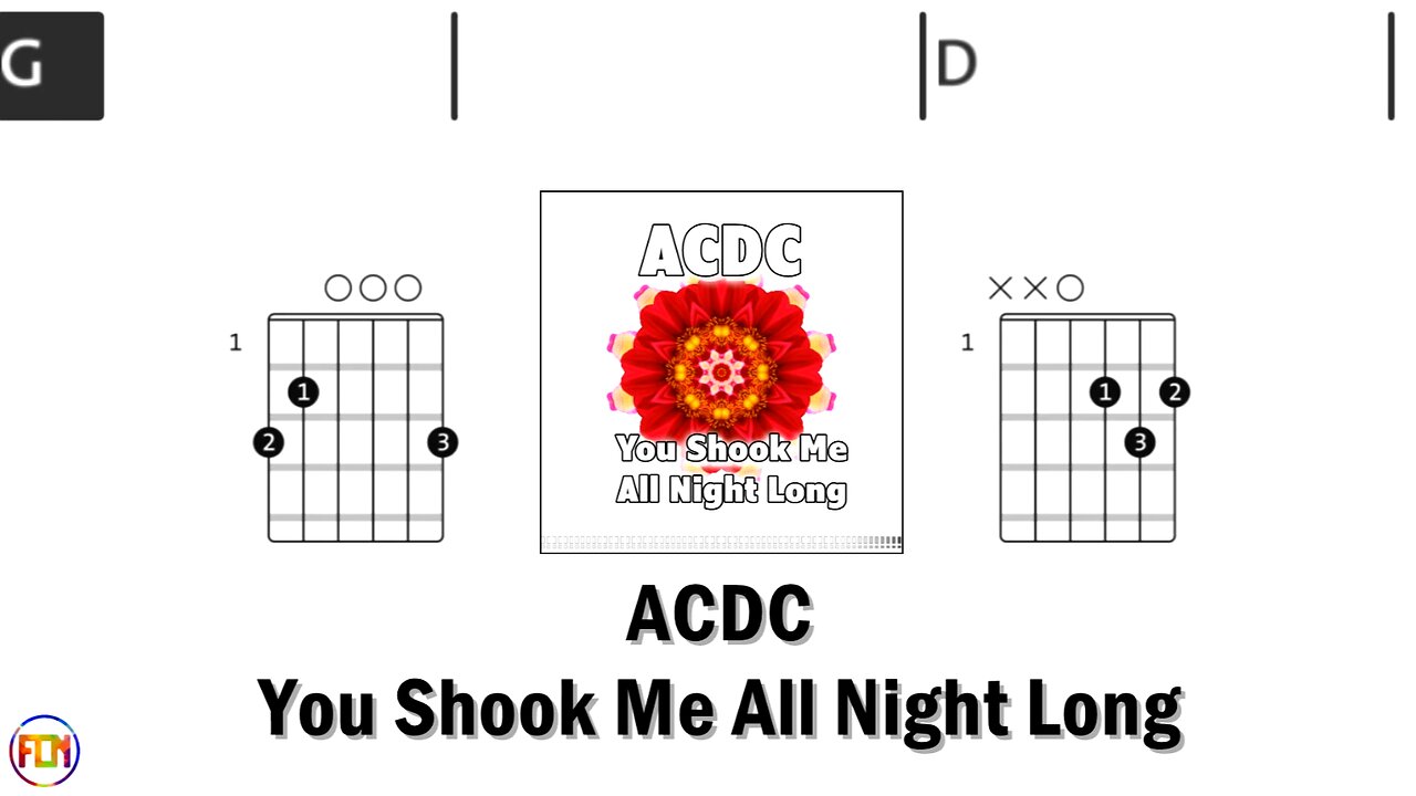 ACDC You Shook Me All Night Long FCN GUITAR CHORDS & LYRICS
