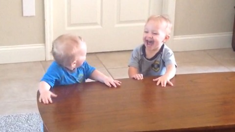 Boy Pretends To Hit His Head On A Table...This Cannot End Well...