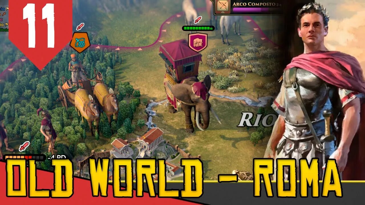 INVASÃO DO EGITO vs ELEFANTES - Old World Roma #11 [Gameplay PT-BR]