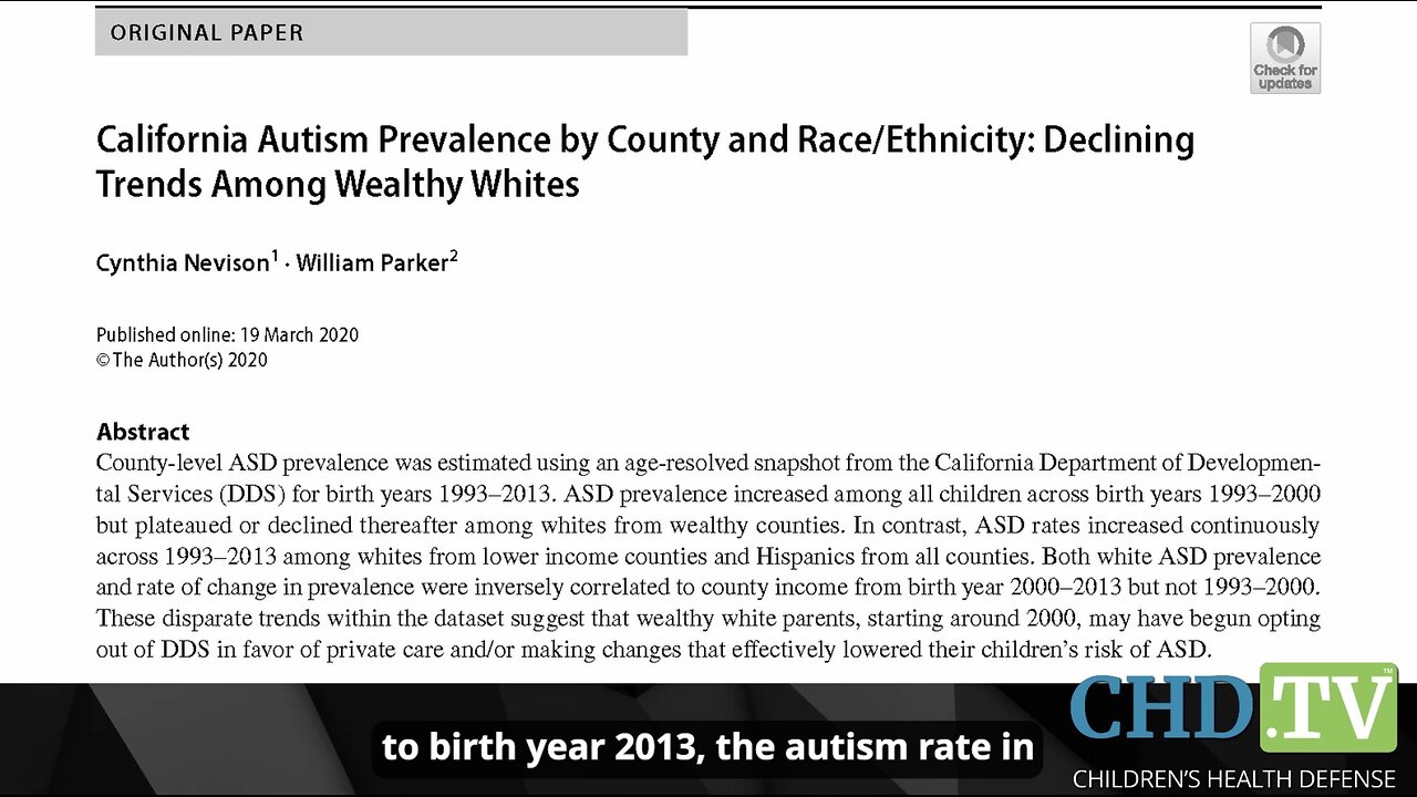 Marin County: First County to Ever Report a Decrease in Autism