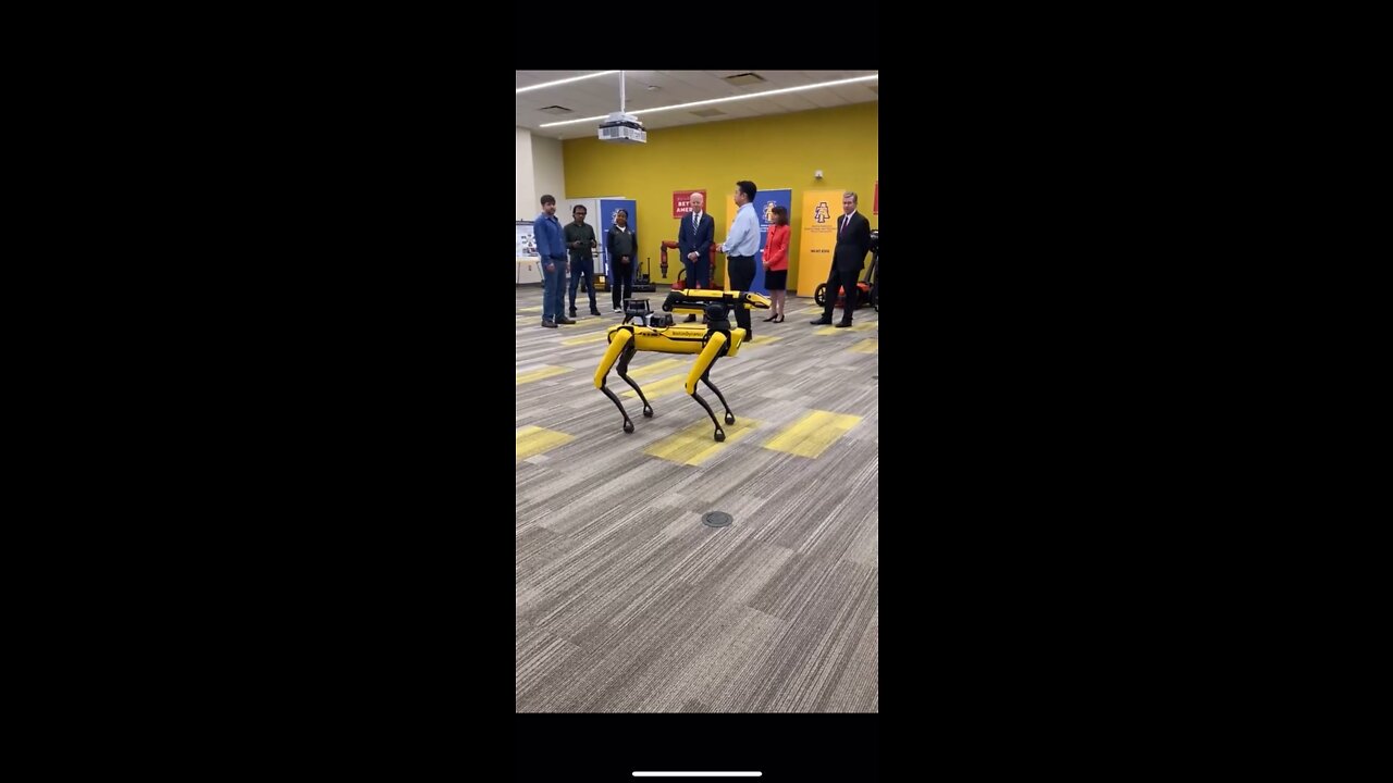 Biden inspects Dog Robot