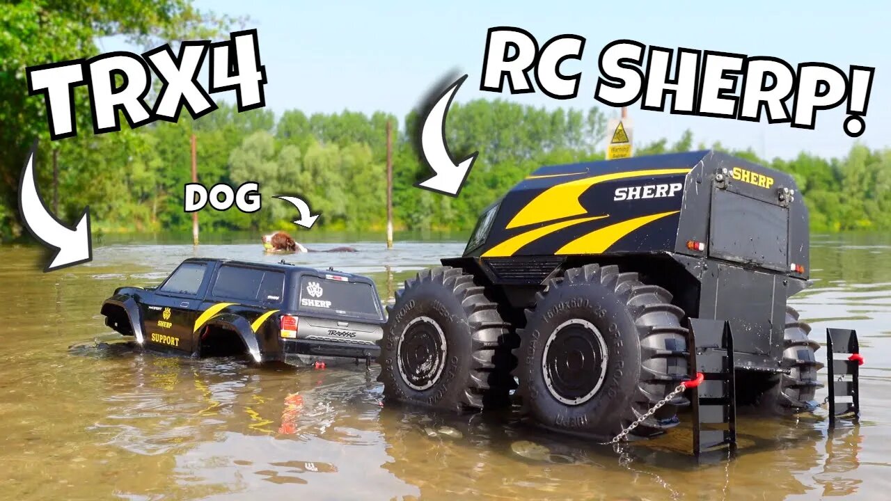 Can This RC Sherp Swim like the REAL Thing? I drove it into a Lake to Find Out!