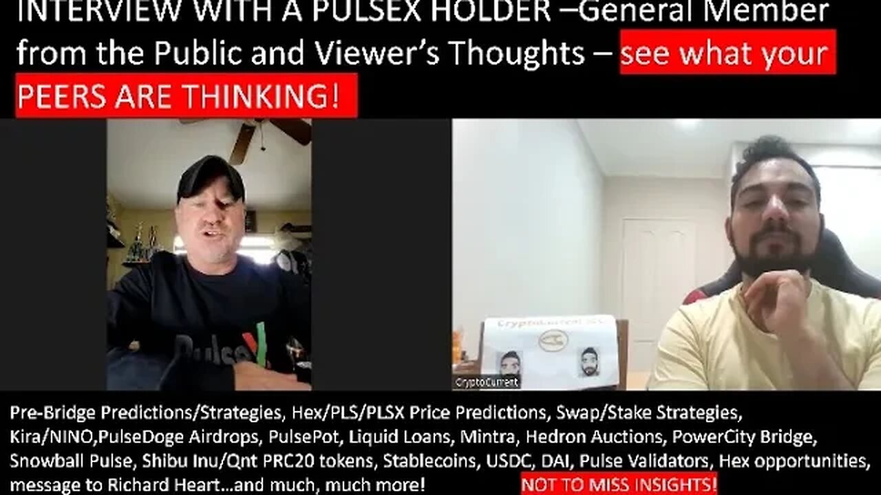 [Hidden Gems] Interview with a PulseX Holder (Viewer); strategies, free airdrops, pre-bridge, launch