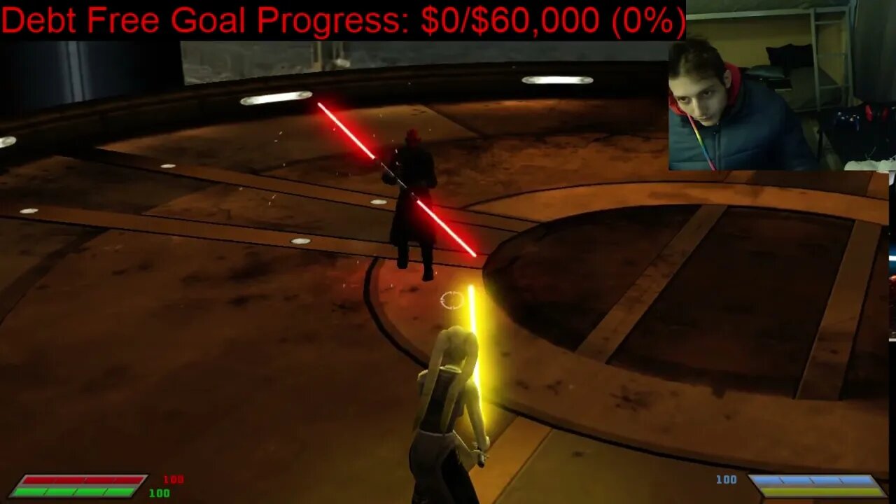 The Mandalorian VS Darth Maul In A Battle With Live Commentary In Star Wars Jedi Knight Jedi Academy