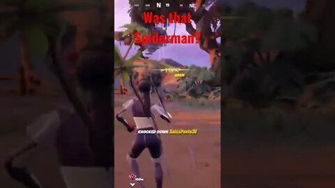 Was Spiderman Swinging in Fortnite? #fortnite #fortnitebattleroyale