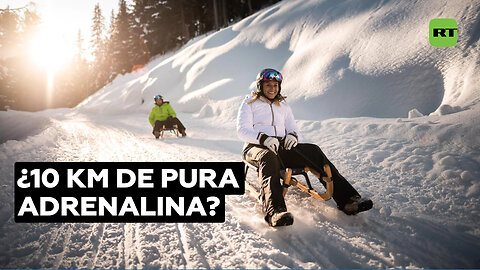 Descenso extremo en trineo grabado en primera persona