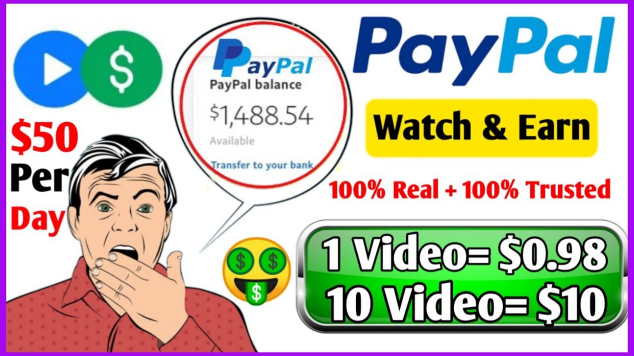 Earn PayPal Money From Watching YouTube Videos (2021) | Make $100 Per Day Online For FREE