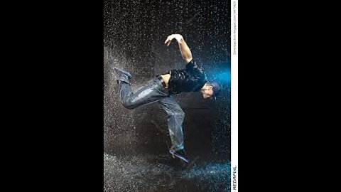 Evening raining view with Hip Hop salsa