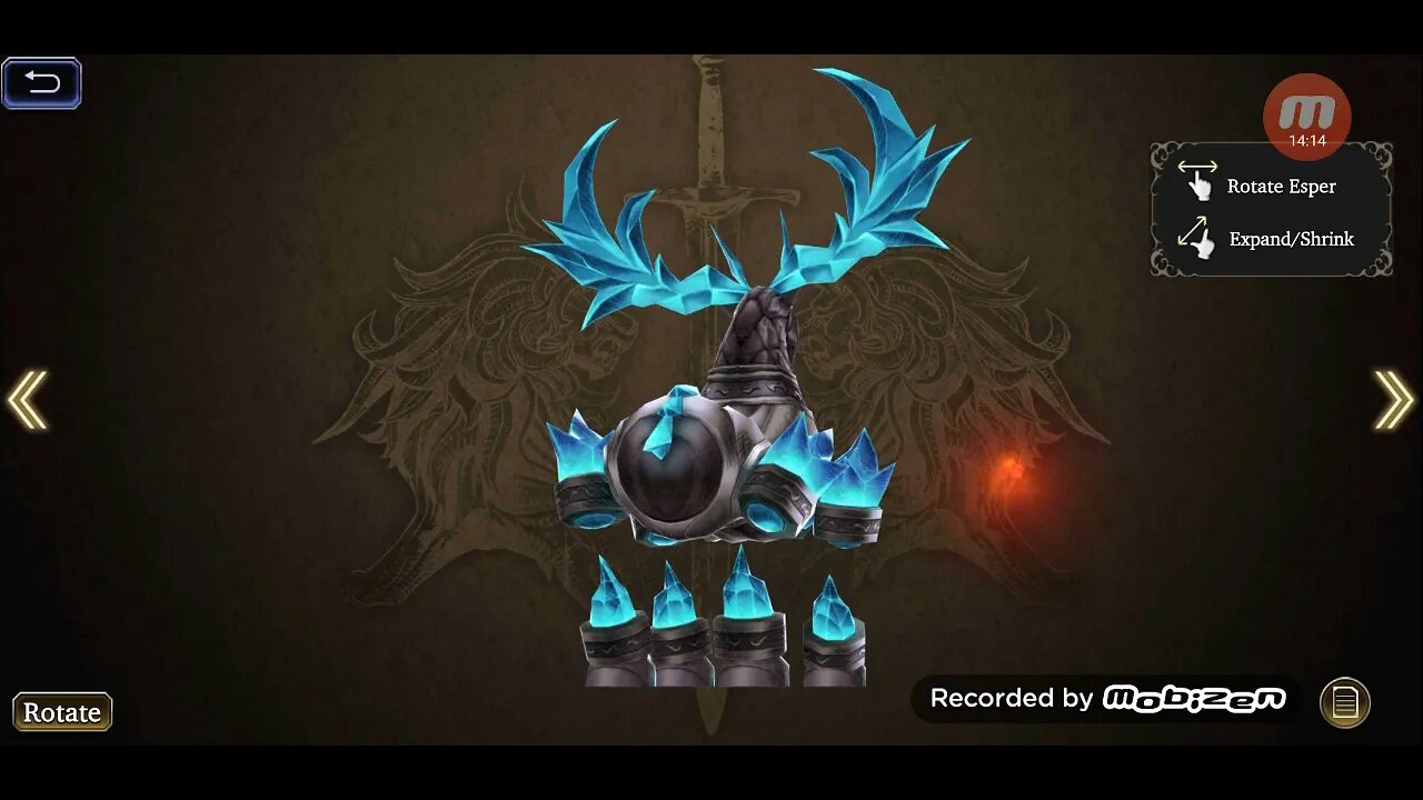 Elafikeras has been summoned! Oberon Training complete / Final Fantasy: War of the Visions /