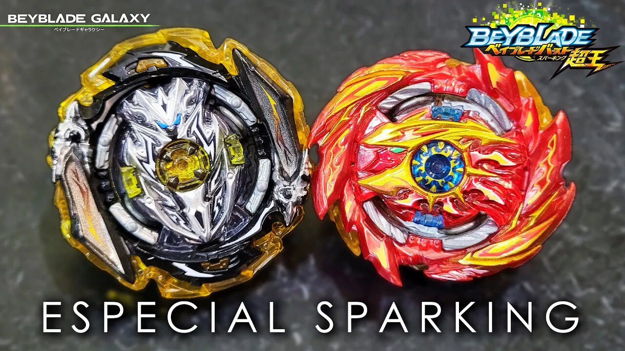 INFINITE ACHILLES .Dm' 1B vs SUPER HYPERION .Xc 1A (Especial Sparking) - Beyblade Burst ベイブレードバースト