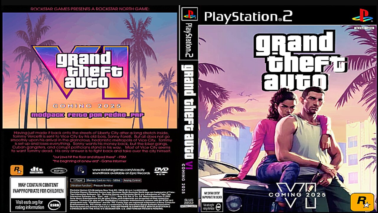 GTA VI Gta vice city Mod DVD ISO PS2