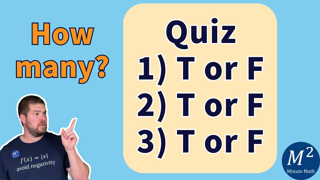 Counting Quiz Options: True or False Questions Tutorial