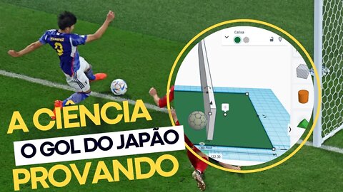 Gol do Japão Legítimo! Comprovando matematicamente com Modelagem 3D