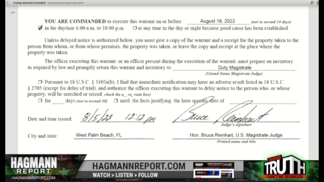 Indictment of President Trump - The Culmination of Events of the Last 6 Years | Doug Hagmann Opening Segment | The Hagmann Report 8/15/2022