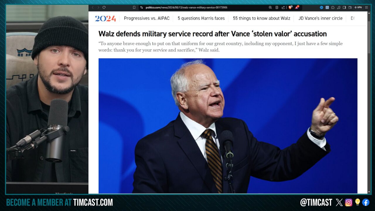 Democrats PANIC Over STOLEN VALOR SCANDAL, Vets Are PISSED, Video Shows Walz LIE DOZENS Of Times