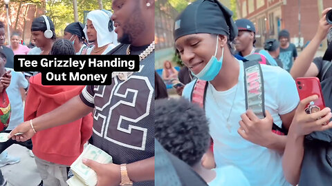 Tee Grizzley Handing Out Money