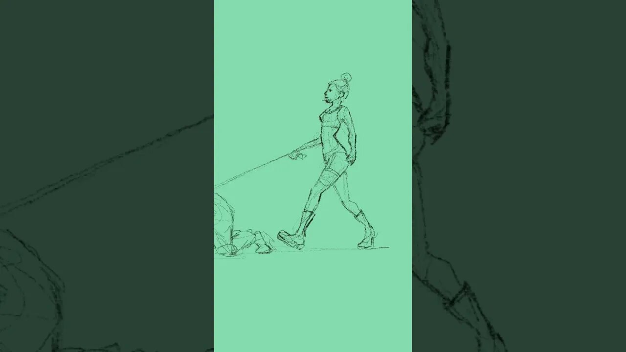 "the Walk" - an experimental concept sketch | #shorts #art