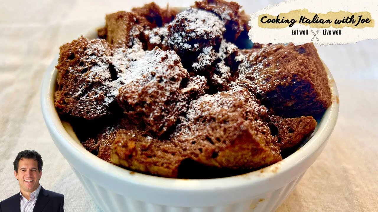 Chocolate Bread Pudding Recipe Cooking Italian with Joe