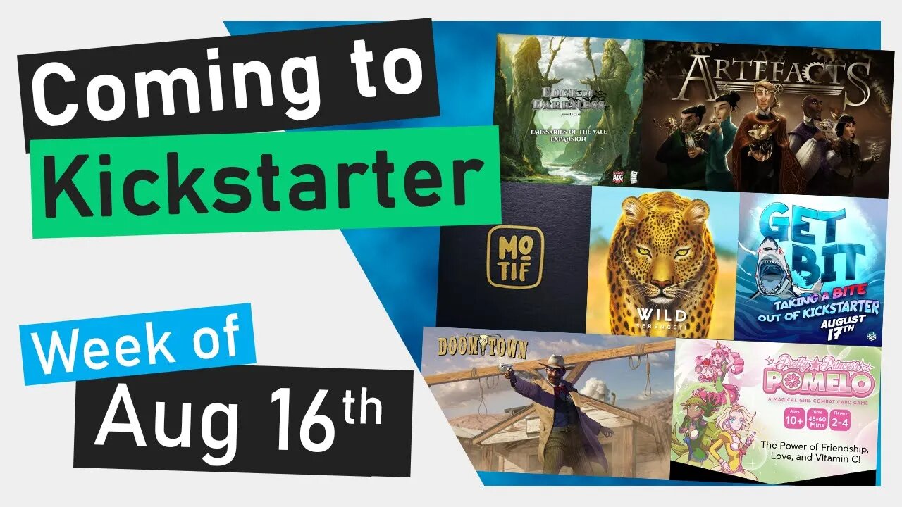 📅Kickstarter Boardgames | Wild: Serengeti, Edge of Darkness Emissaries of the Vale, Artefacts