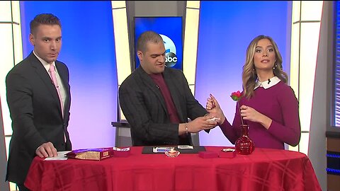 Magician Jacob Ryan performs Valentine's Day Magic