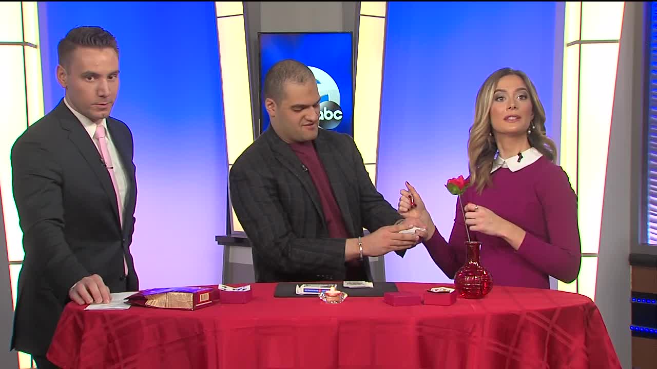 Magician Jacob Ryan performs Valentine's Day Magic