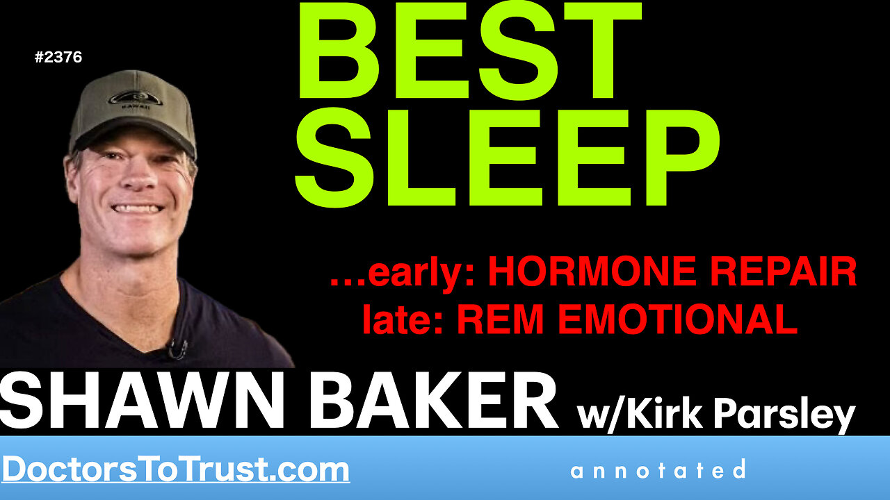 SHAWN BAKER s1 | BEST SLEEP: EARLY HORMONE REPAIR; LATE REM EMOTIONAL SUPPORT