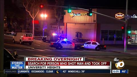 Search for person who shot man and took off