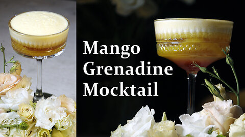 mango grenadine mocktail | how to make mocktail with white egg | stylish mocktail