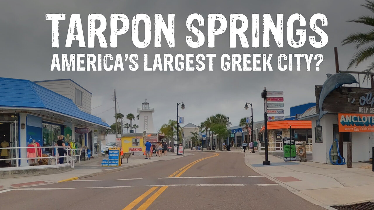 Riding my Honda Navi through the GREEK INSPIRED TOWN on the GULF of MEXICO | TARPON SPRINGS