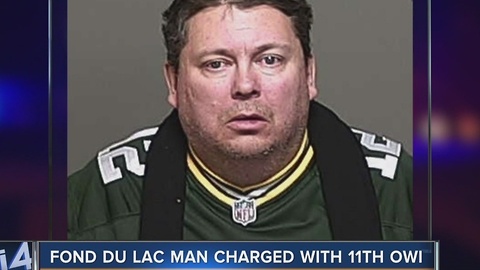 Fond du Lac man faces 11th drunken driving charge