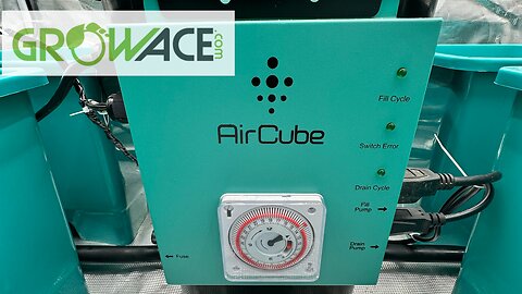 Growace Air Cube ebb and flow hydroponic system is set up with a couple modifications