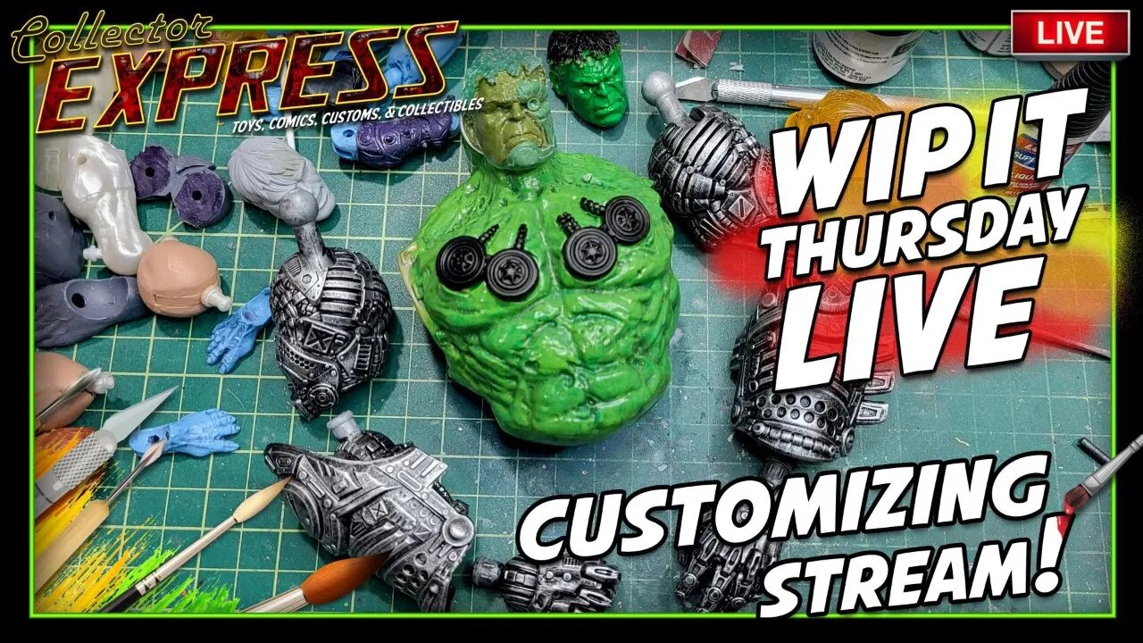 Customizing Action Figures - WIP IT Thursday Live - Episode #24 - Painting, Sculpting, and More!