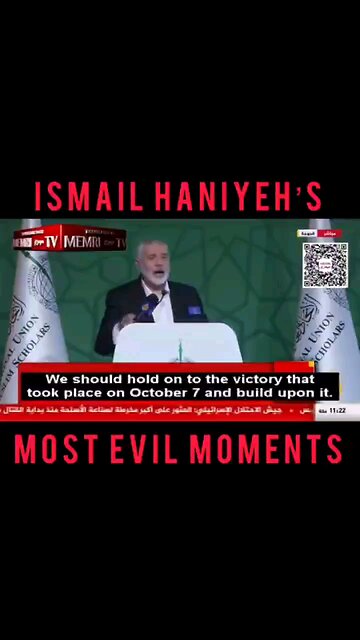 Ismail Haniyeh Most Evil Moments telling exactly what they want to do. And the world supports them!