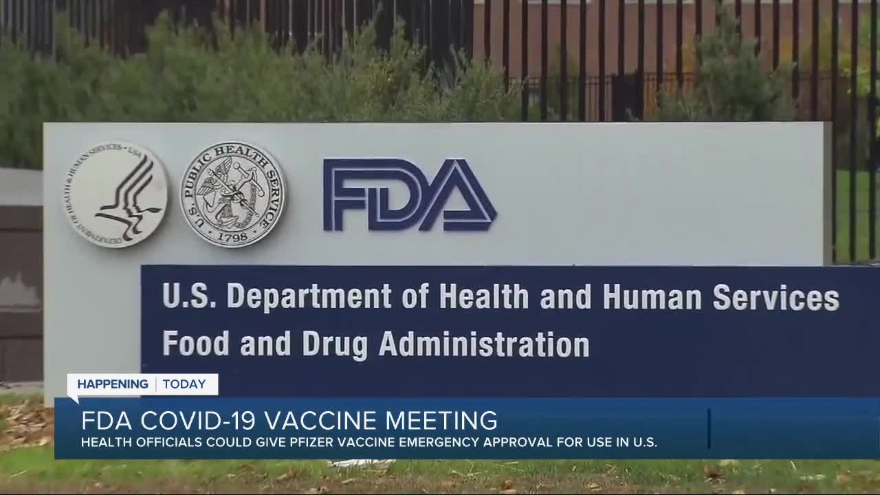 FDA to hold meeting on Pfizer’s COVID-19 vaccine candidate Thursday