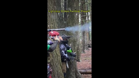 ⚡️ Lightning Strikes Paintball Player!!
