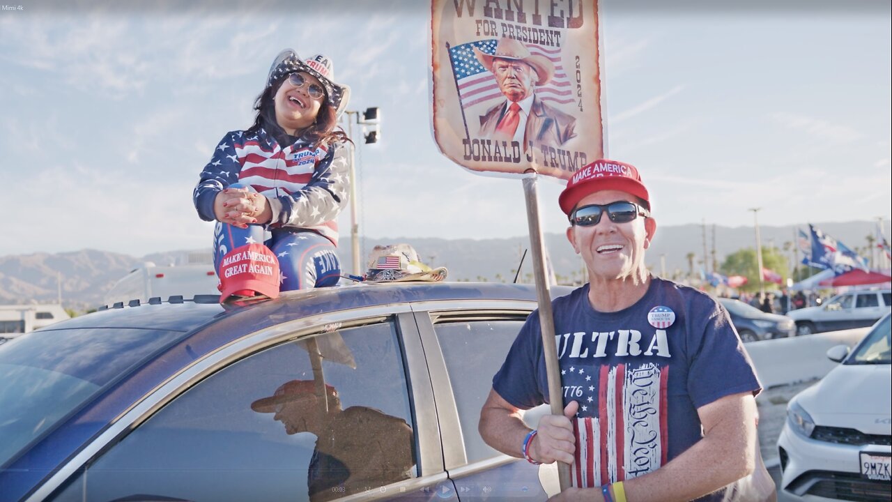 Kelly J Patriot and Mimi at Coachella Trump Rally 10-12-24