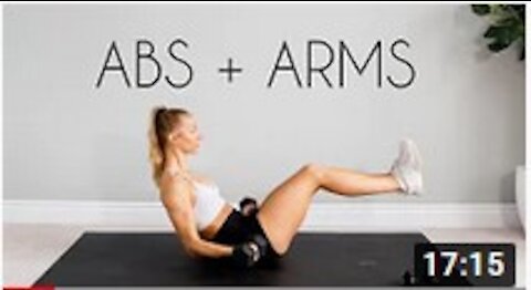 15 min INTENSE Toned Arms + Flat Abs Workout