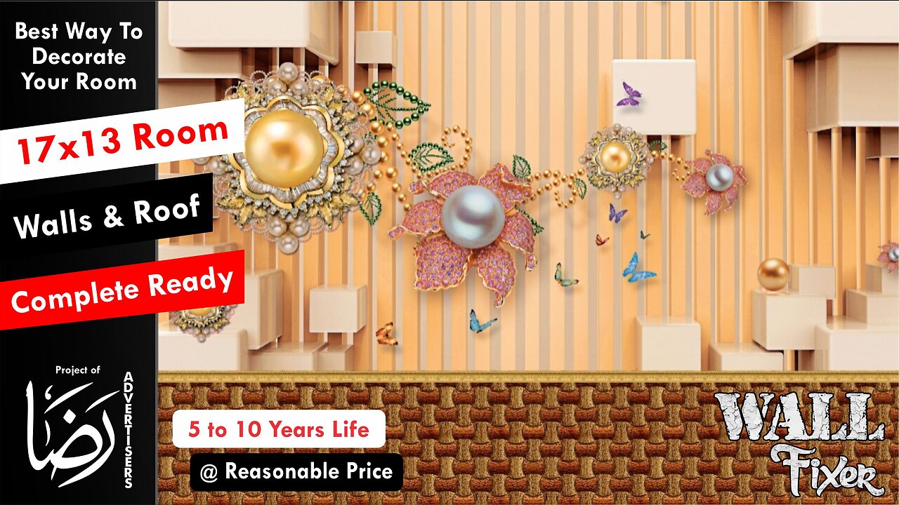 Wall Fixer_3D Wallpaper Design Combination_Home Decor Ideas (100% Waterproof)