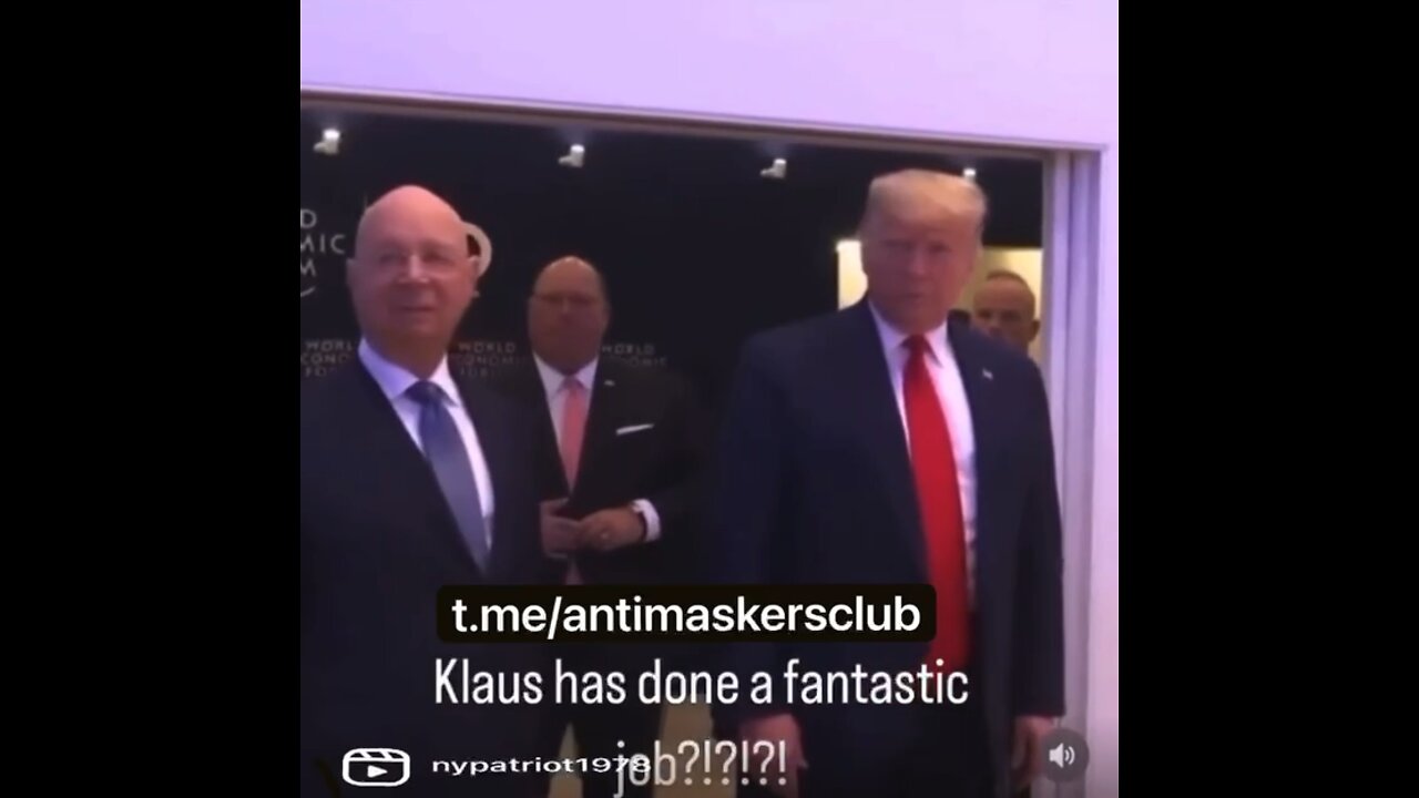 TRUMP ENDORSES KLAUS SCHWAB 👀