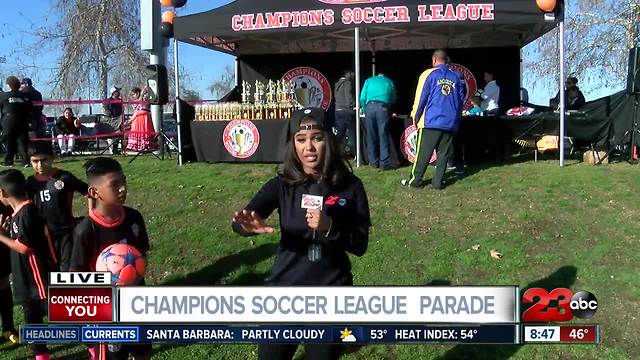 Champions Soccer League hosts ceremony parade for 1600 players