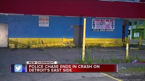 Police chase ends in crash on Detroit's east side