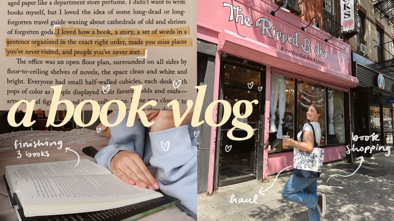 A BOOK VLOG 📖 read with me for a week, going to The Ripped Bodice, book haul & cozy vibes