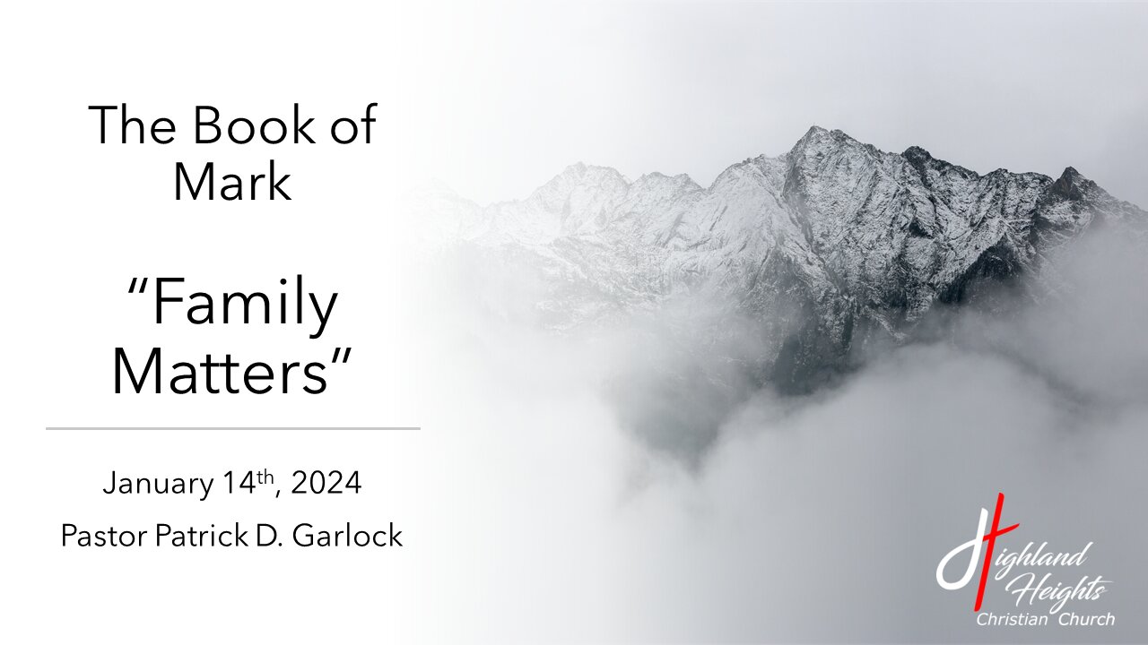 The Book of Mark 10:1-16 - "Family Matters"