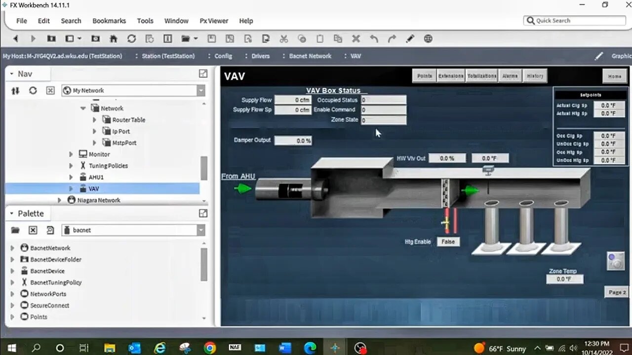 How to set up a Station in Tridium Niagara 4, automatically adding BAS Bacnet points and graphics