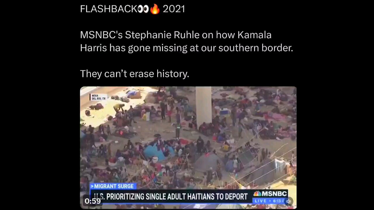 MSNBC flash back Kamala Harris border czar you can't erase history