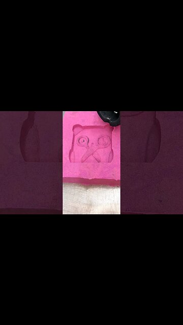 Casting Crafty Panda in Kinetic Sand #shorts #kids